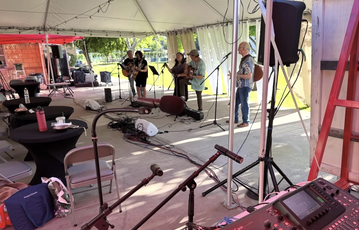 Live band performance audio