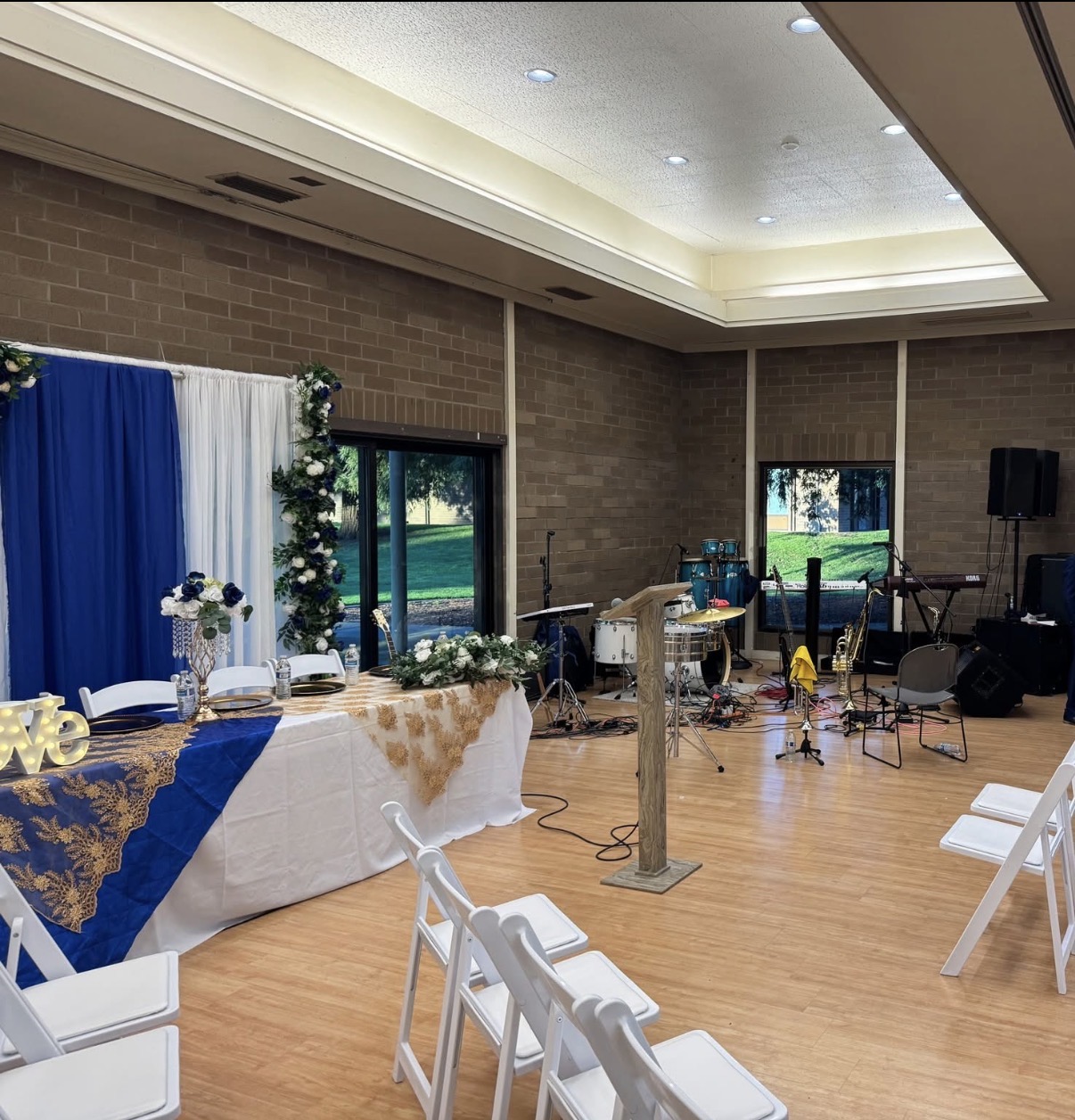 Wedding ceremony setup